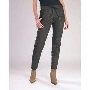 NEW $288 Alembika Iconic Stretch Jeans Floral Chocolate US 14-16 Alembika Size 5